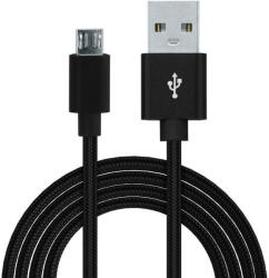 Spacer CABLU alimentare si date SPACER, pt. smartphone, USB 2.0 (T) la Micro-USB 2.0 (T), Braided, , Retail pack, 1m, black, "SPDC-MICRO-BRD-BK-1.0" (include TV 0.06 lei) (SPDC-MICRO-BRD-BK-1.0) - 24mag