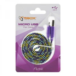 SBOX USB->Micro USB 2.0 M/M 1m colorfull blister purple (T-MLX35542) - 24mag
