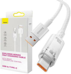 Baseus Quick Charge USB-C Baseus Flash, 6A, 1m (White) (32445) - 24mag