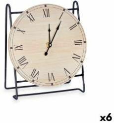 Gift Decor Stolní hodiny Negru Metal Lemn MDF 19 x 21 x 9 cm (6 Unități)