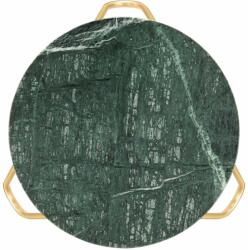 vidaXL Zöld márvány textúrájú valódi kő dohányzóasztal 40 x 40 x 40 cm (286444)