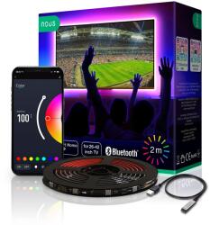 NOUS F7 intelligens RGB LED szalag, TV 26-42", Bluetooth, USB, Színes fény, (4x50 cm) 2 m