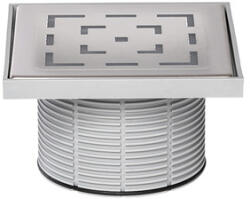 Styron Magasító, rozsdamentes Mozaik ráccsal, 150×150 mm, szürke (STY-505-MOZAIK)
