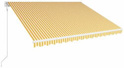  Vidaxl sárga és fehér automata napellenző 400 x 300 cm 3051201
