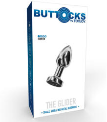 Buttocks The Glider vibrációs fém anál dildó, akkumulátorral (S méret - 7, 6 cm)