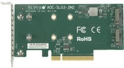 Supermicro 2xM. 2 bővítő kártya PCIe (AOC-SLG3-2M2-O) (AOC-SLG3-2M2-O)