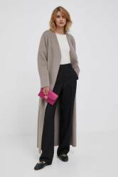 Calvin Klein pantaloni femei, culoarea negru, drept, high waist 9BYX-SUD0O1_99X