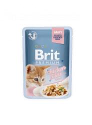 Brit Premium Cat Delicate Fillets in Gravy with Chicken for Kitten - 12x85 g