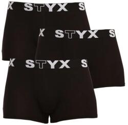  Styx 3PACK Fekete férfi boxeralsó sport gumi (G9606060) - méret M