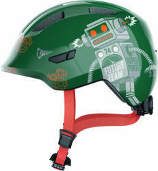ABUS kerékpáros gyerek sisak Smiley 3.0, In-Mold, green robo, M (50-55 cm) - dynamic-sport