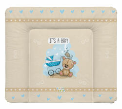  Babastar puha pelenkázó lap 85*75 cm - It's a boy ! maci babakocsi bézs
