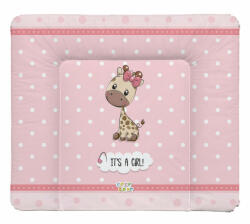  Babastar puha pelenkázó lap 85*75 cm - It's a girl ! zsiráf rózsaszín