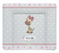  Babastar puha pelenkázó lap 85*75 cm - It's a girl ! zsiráf szürke