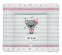  Babastar puha pelenkázó lap 85*75 cm - It's a girl ! koala szürke