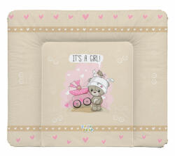 Babastar puha pelenkázó lap 85*75 cm - It's a girl ! maci babakocsi bézs
