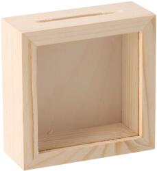 Atmowood Fából készült, keretbe foglalt pénzes doboz kis méretben (PZ283M)