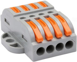 Tracon Csavar nélküli vezetékösszekötő, nyitható 0, 5-4mm2, 32A, 4p, OVOFT44 Tracon (FT44)