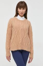 TWINSET gyapjú pulóver könnyű, női, barna - barna M