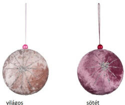 Gehlmann Textilgömb függődísz, rózsaszín 8cm, (plüssös)
