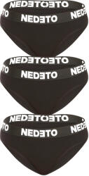 Nedeto 3PACK fekete Nedeto női alsók (3NKB001) S