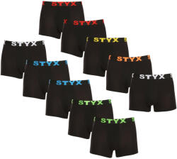Styx 10PACK Fekete férfi boxeralsó Styx sport gumi (10G9601) XXL