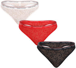 Tommy Hilfiger 3PACK női tanga Tommy Hilfiger nagyméretű többszínű (UW0UW04896 0X0) XL