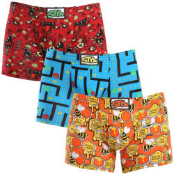 Styx 3PACK férfi boxeralsó Styx hosszú art klasszikus gumipánt többszínű (3F12914) S