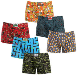 Styx 6PACK férfi boxeralsó Styx hosszú art klasszikus gumipánt többszínű (6F12697124) XL