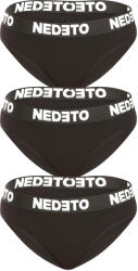 Nedeto 3PACK női bugyi Nedeto fekete (3NKB001) XL