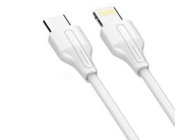 LDNIO Adat- és Töltőkábel LC121i, Lightning/USB-C csatlakozó, 30W gyorstöltés, 1 méter, fehér