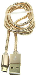 LDNIO Adat- és Töltőkábel LS-24, MicroUSB/USB csatlakozó, 2.1A gyorstöltés, 1 méter, aranyszín