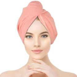 SMARTECH Prosop pentru uscarea parului, tip Turban, din microfibra, Corai Prosop