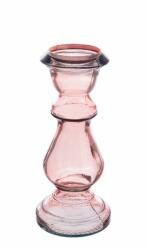 Bizzotto Set 6 sfesnice sticla roz Jody 13x30 cm (0202650)