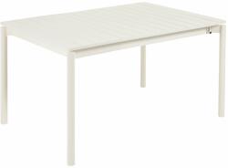 Kave Home Matt fehér fém összecsukható kerti asztal Kave Home Zaltana 140/200 x 90 cm (LF-LH0722R33)