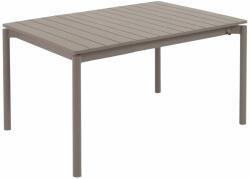 Kave Home Matt barna fém összecsukható kerti asztal Kave Home Zaltana 140/200 x 90 cm (LF-LH0722R10)