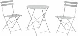 Kave Home Világosszürke kerti készlet két fém székből és egy asztalból Kave Home Alrick (LF-IT0283R14)
