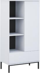 MICADONI Fehér lakkozott könyvespolc MICADONI QUERY 140 x 70 cm (MIC_BKC_140X70_F1_QUERY2)