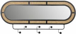 White Label Fekete fém akasztó tükörrel WLL AIDA 55 x 120 cm (8100047)