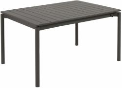 Kave Home Matt fekete fém összecsukható kerti asztal Kave Home Zaltana 140/200 x 90 cm (LF-LH0722R02)