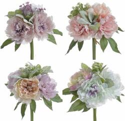  Buchet 3 fire bujori din flori artificiale color (3123)