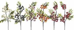  Crenguta frunze+bobite artificiale pentru aranjamente florale (4065)