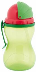 Canpol babies Преходно нетечащо шише с мека сламка Canpol - Зелено, 370 ml (56/113_gre)