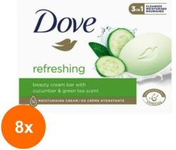 Dove Set 8 x Sapun Crema Dove Refreshing Cucumber, Castravete, 90 g - esteto