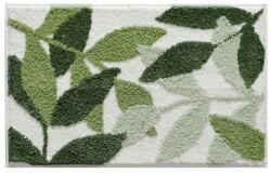 Covoras de baie, mediu, absorbant, antiderapant, design cu frunze verzi diferite nuante, 50x80 cm, Verde