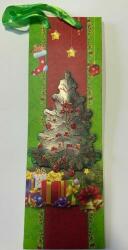  Italtasak karácsonyi, fenyőfás 3D glitteres szalagfüles 11, 5 x 35 x 9 cm UTOLSÓ DARABOK