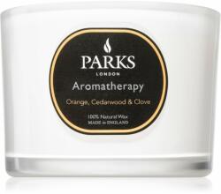 Parks London Aromatherapy Orange, Cedarwood & Clove lumânare parfumată 80 g