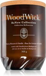 WoodWick Cherry Blossom & Vanilla lumânare parfumată cu fitil din lemn 368 g