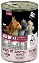 Pet Republic PetRepublic hrana monoproteica din carne de vita pentru pisici, bucati in sos 10x400g + Mat pentru a linge GRATIS ! ! !
