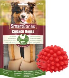 SmartBones Medium Recompense caini talie medie, cu pui si legume x 2 + minge GRATIS