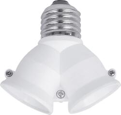 ELMARK ПРЕХОДНА ØАСУНГА Е27 КЪМ 2xЕ27 БЯЛА (99198)